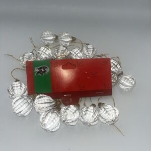 24 Clear acrylic faceted Ornaments small Year Drop Balls Christmas Wedding Beaut